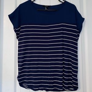 Blue and white stripped top!